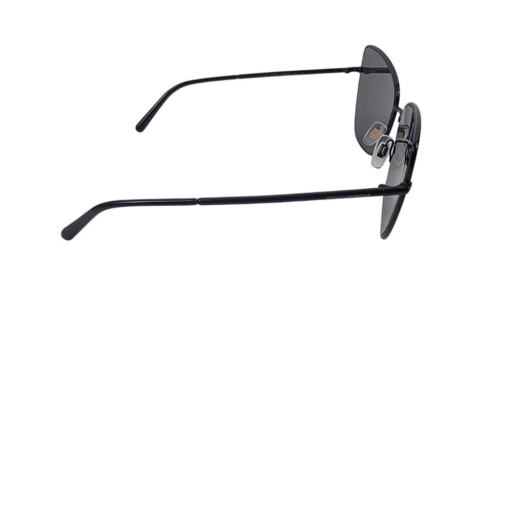 NEW Dolce & Gabbana Semi Cat Eye Sunglasses Black Mirrored Size 66,12 - Picture 5 of 9